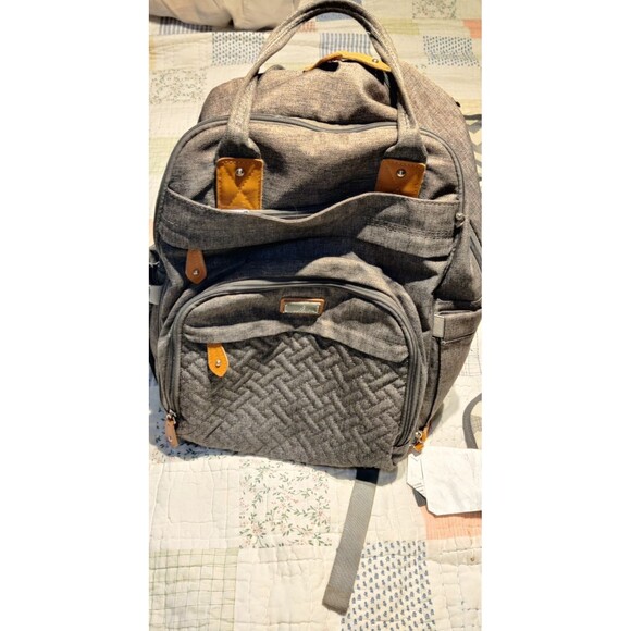 BabbleRoo Multifunction/Waterproof Diaper Bag Backpack (Dark Gray) - Picture 6 of 13